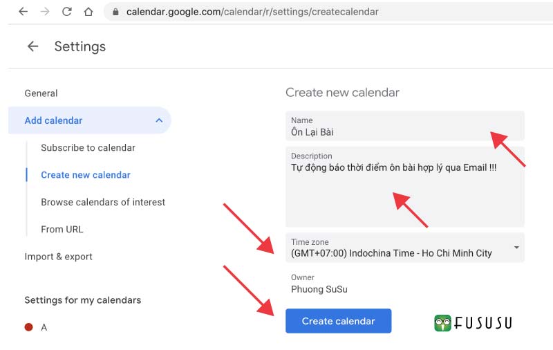 cách ôn lại bài hiệu quả với google calendar