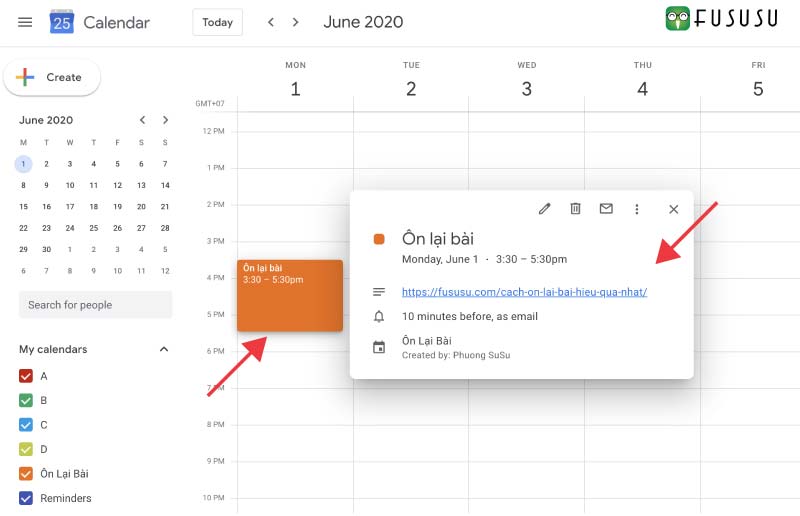 cách ôn lại bài hiệu quả nhất với google calendar