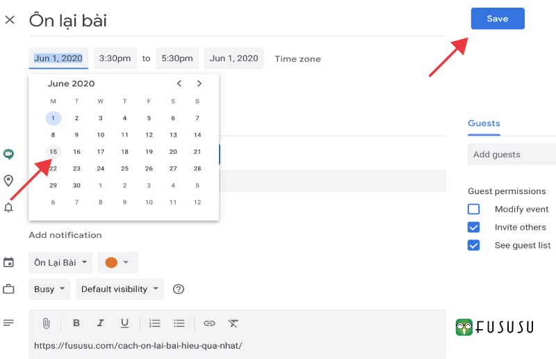 cách ôn lại bài hiệu quả nhất với google calendar