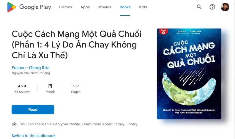 sách cuộc cách mạng một quả chuối phần 1 được rất nhiều review 5 sao từ độc giả trên Gplay.